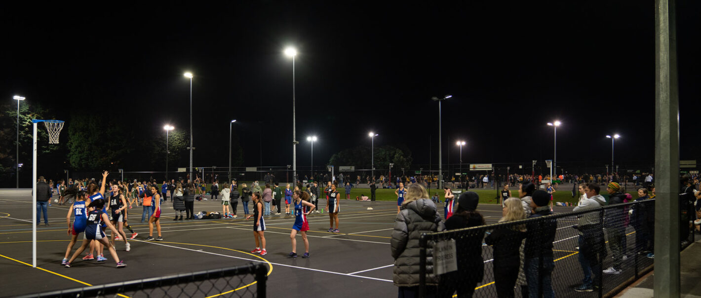Sports Lighting of a netball court